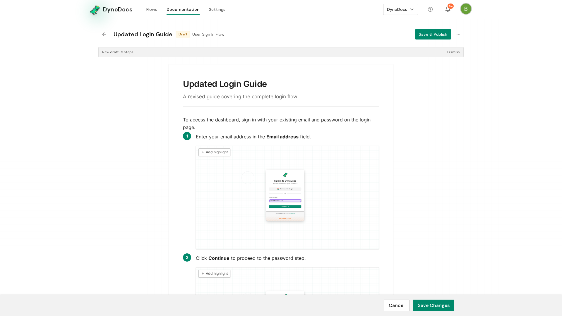 Step screenshot