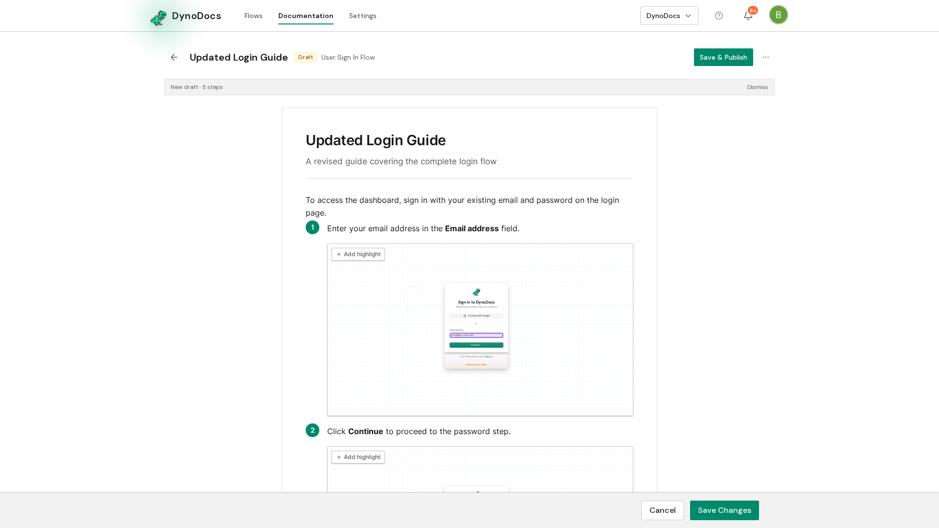 Step screenshot