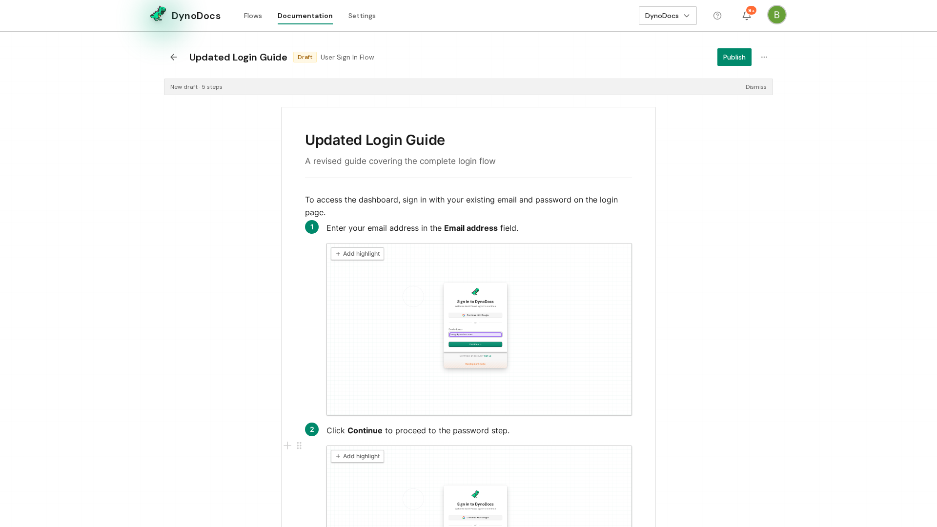 Step screenshot