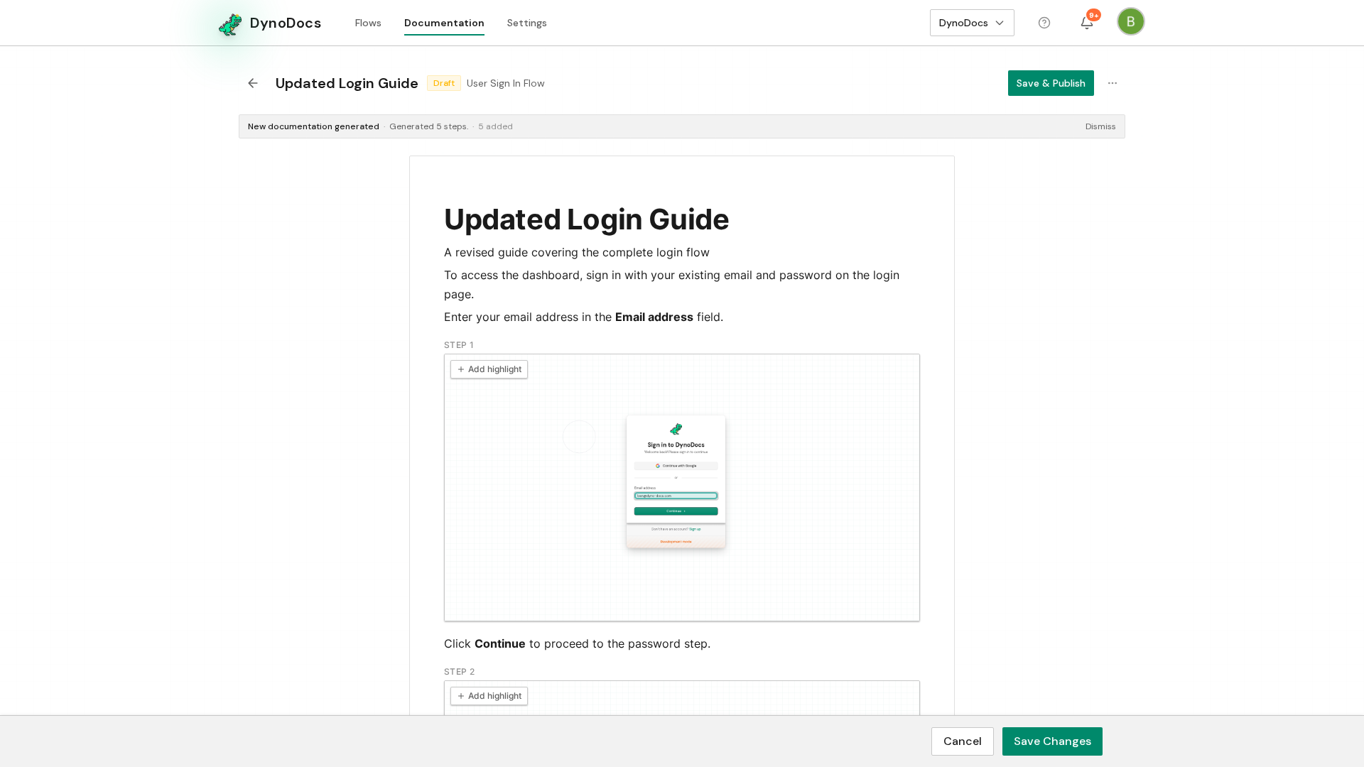 Step screenshot