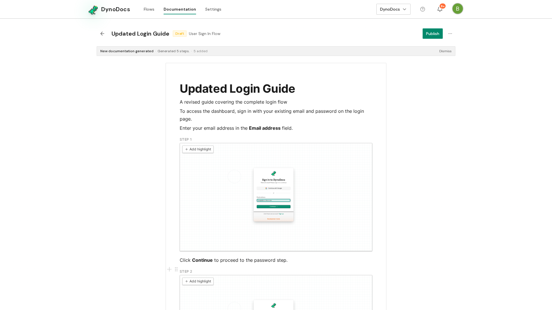 Step screenshot