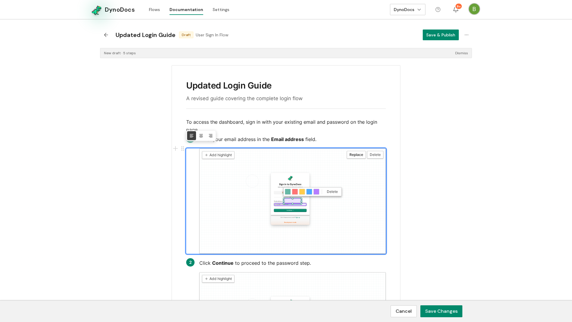 Step screenshot
