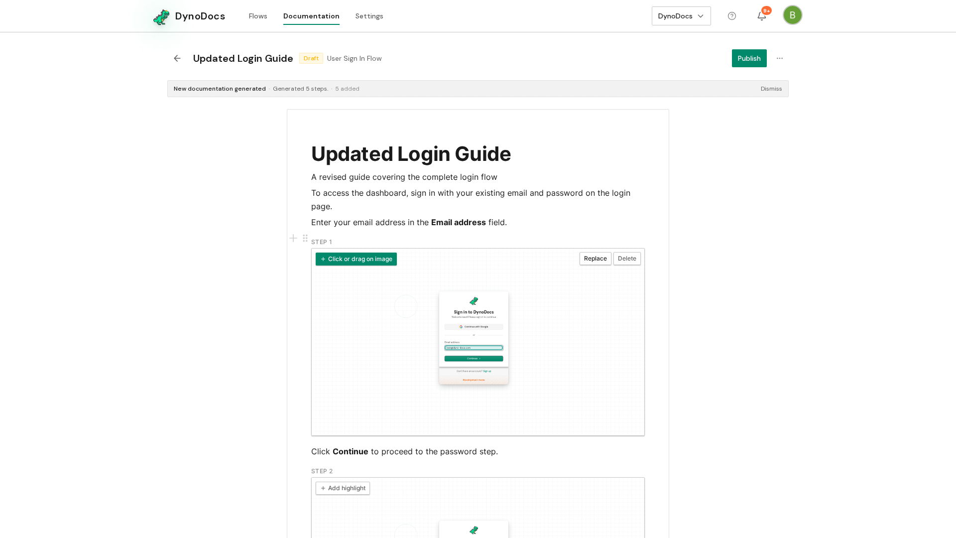 Step screenshot