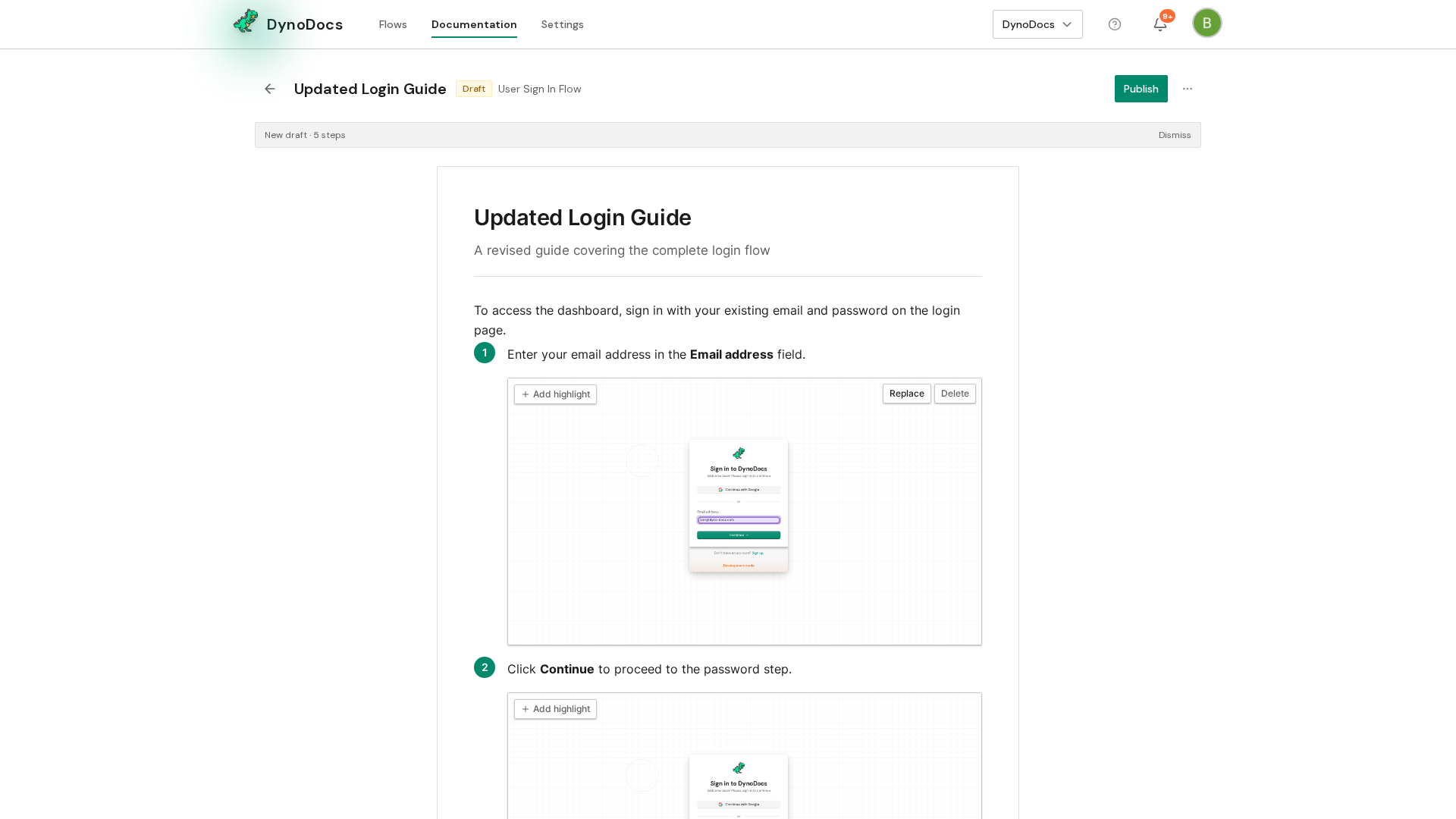 Step screenshot