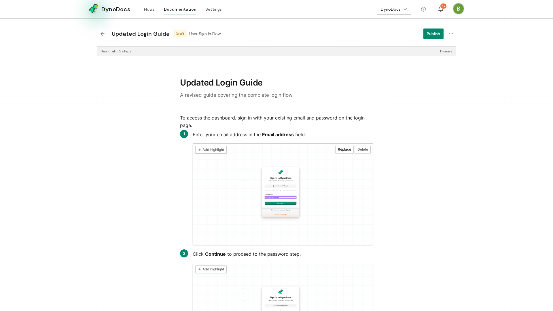 Step screenshot