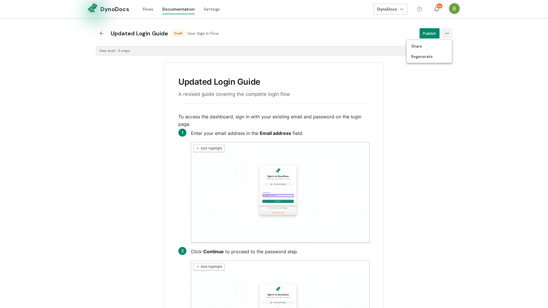 Step screenshot
