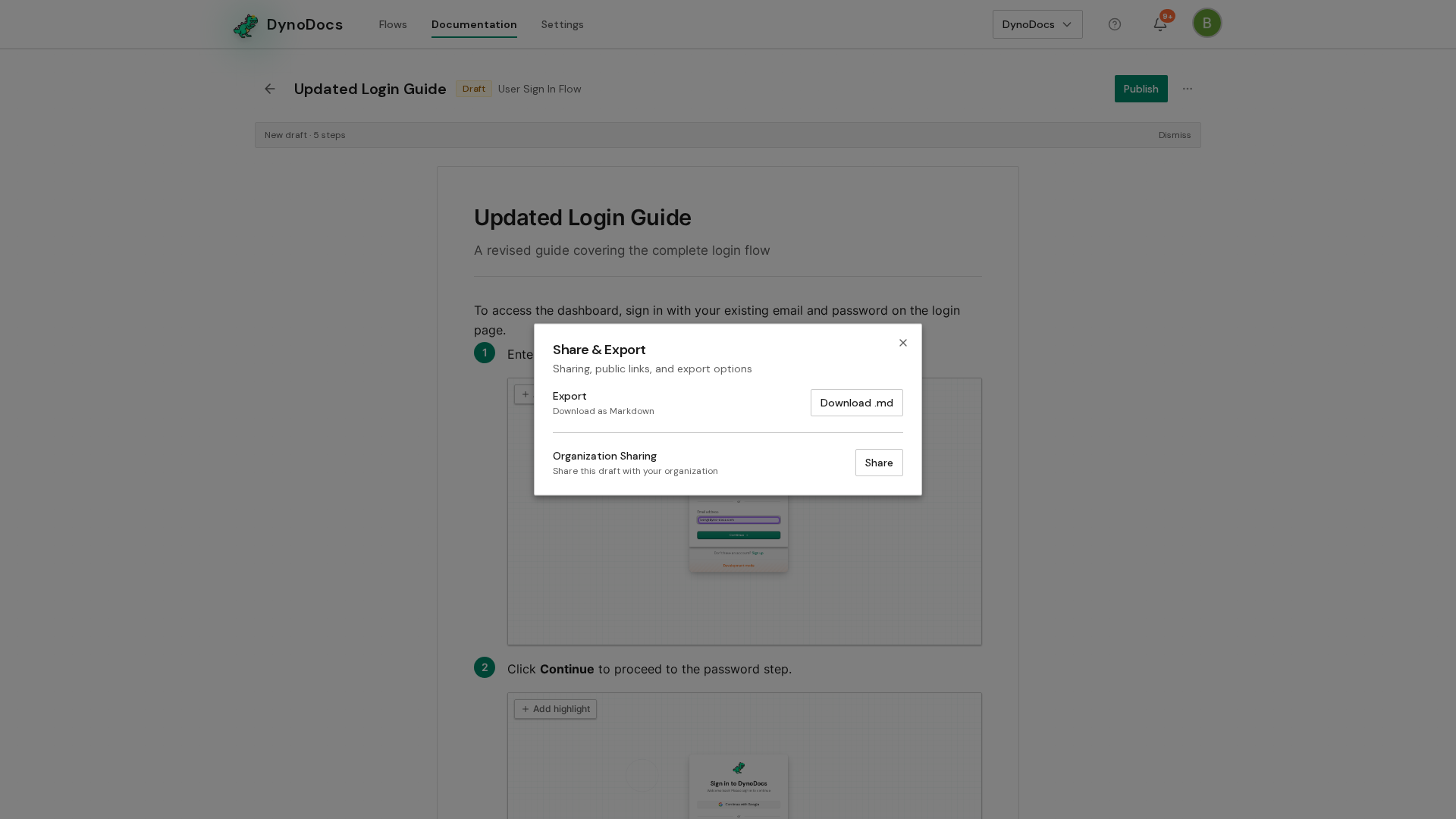 Step screenshot
